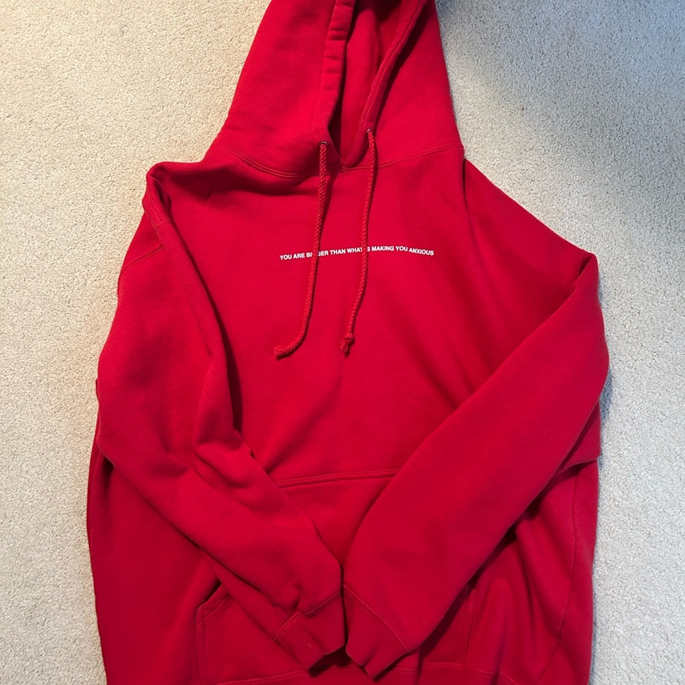 We're Not Really Strangers Hoodie Red